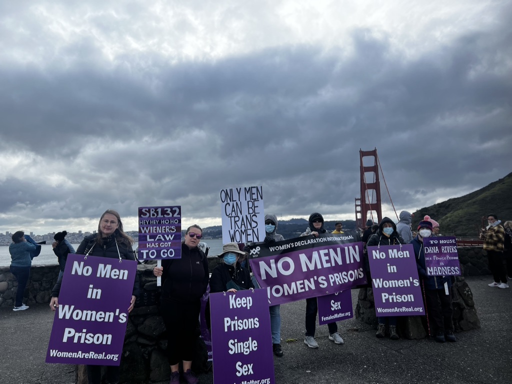 Feminists are fighting back in SF: Our protest against SB 132, the bill that allows male inmates to “self identify” into women’s prisons
